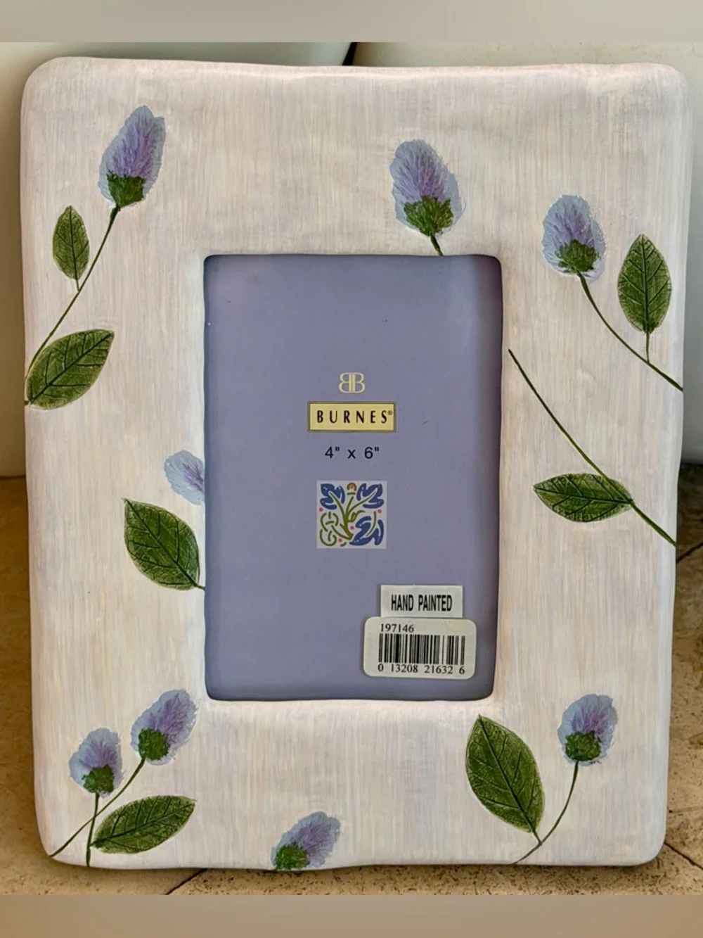 NIB~Beautiful Hand Painted Vintage Burnes Of Boston Picture Frame